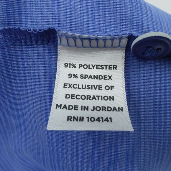 Walter‎ Hagen Shirt Mens XXL Blue Striped Stretch Opti Dri Polo Golf Performance - Picture 9 of 10